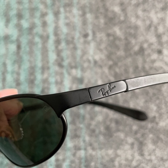 Vintage RAY-BAN Black Wrap Sunglasses RB3107 - Picture 6 of 13